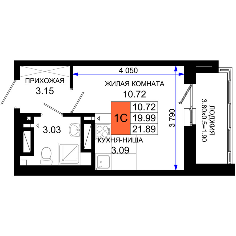 Планировка квартиры Студия